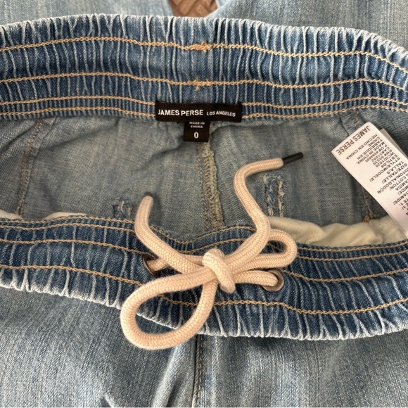 JAMES PERSE Washed Denim Cargo Pant Blue Jeans - Bleach Wash Size 0 (XS) - Picture 11 of 16